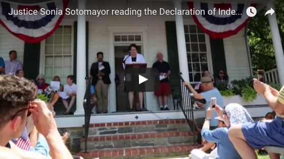 Justice Sotomayor reads Declaration of Independence - SCOTUSblog