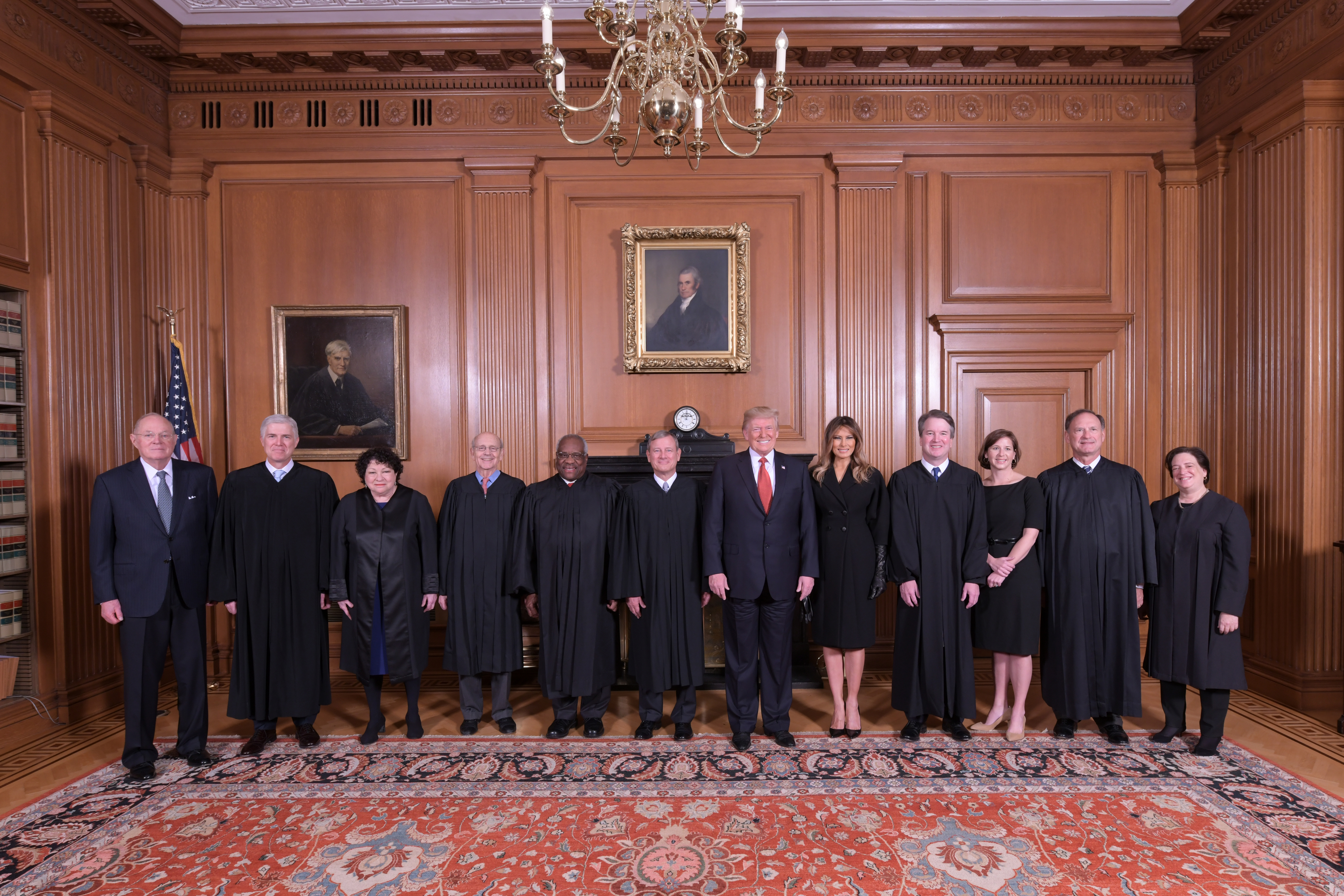 Brett Kavanaugh is sworn in as Supreme Court justice
