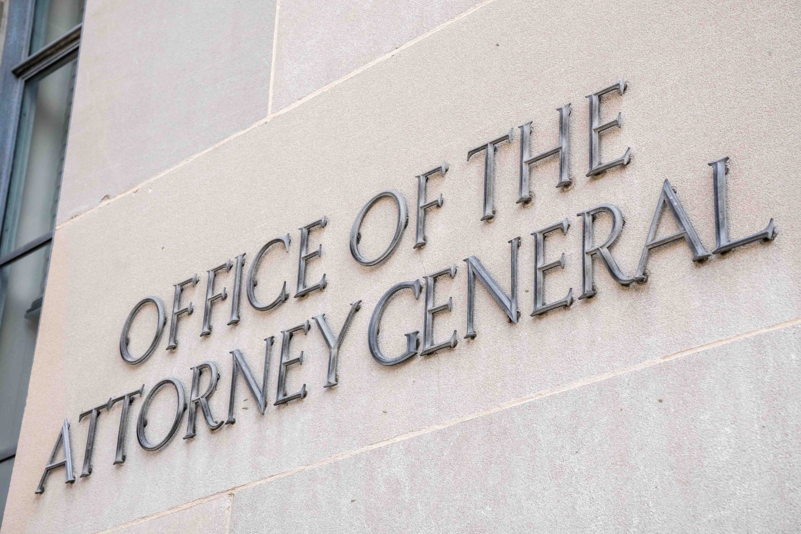 Sign on building reading "Office of the Attorney General"