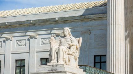 Statue outside the Supreme Court building