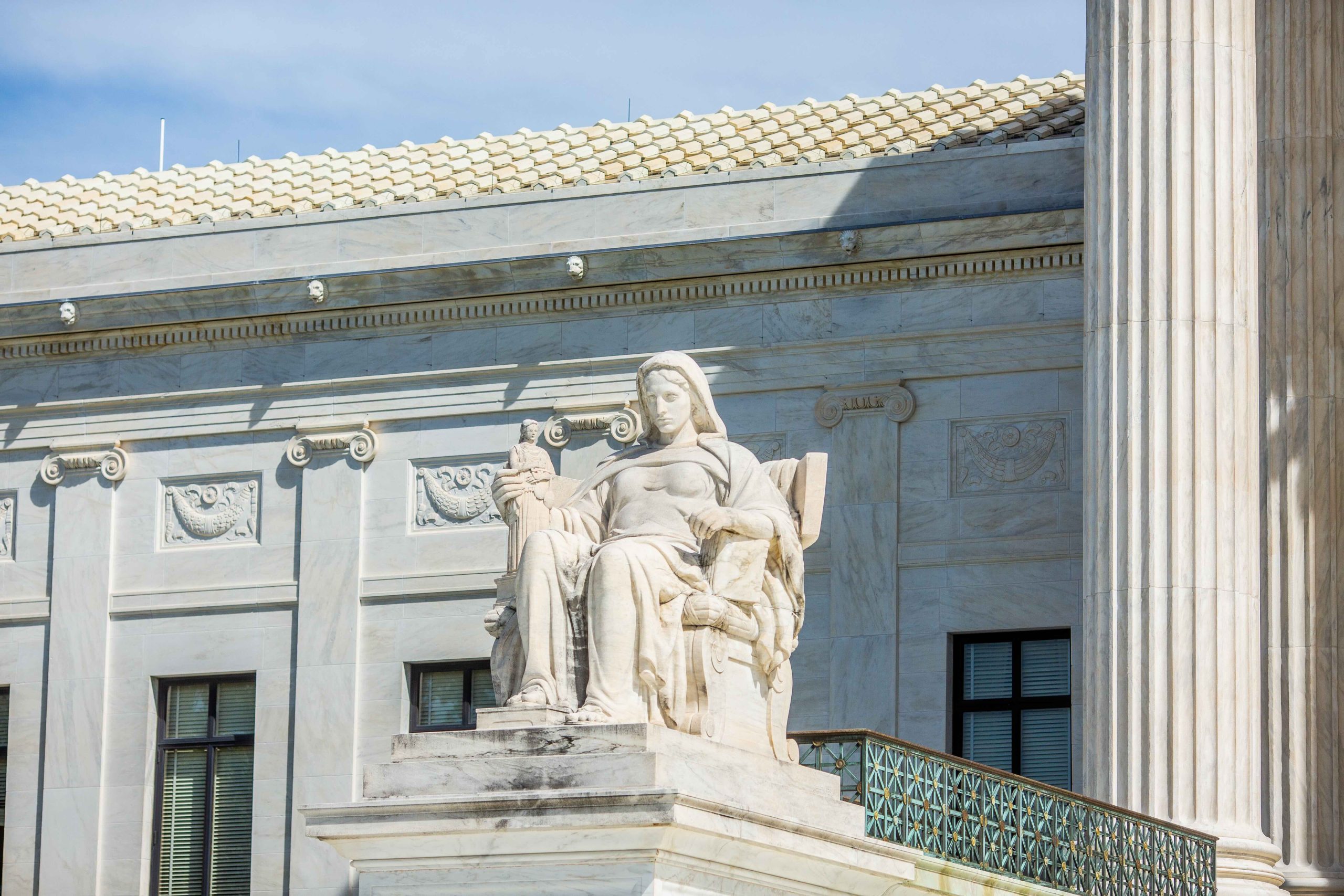 Statue outside the Supreme Court building