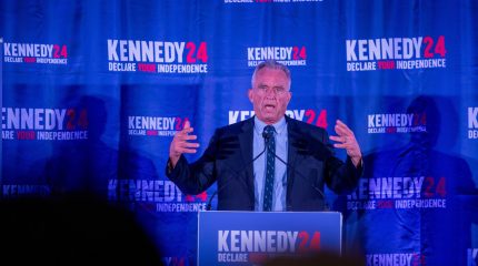 Then-candidate Robert F. Kennedy Jr. speaking at a campaign event