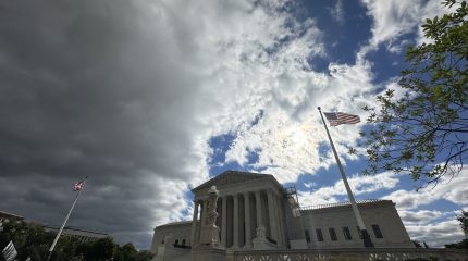 Clouds over the Supreme Court building