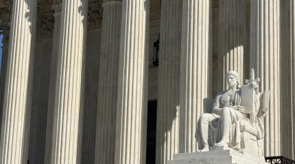 Statue in front of the Supreme Court