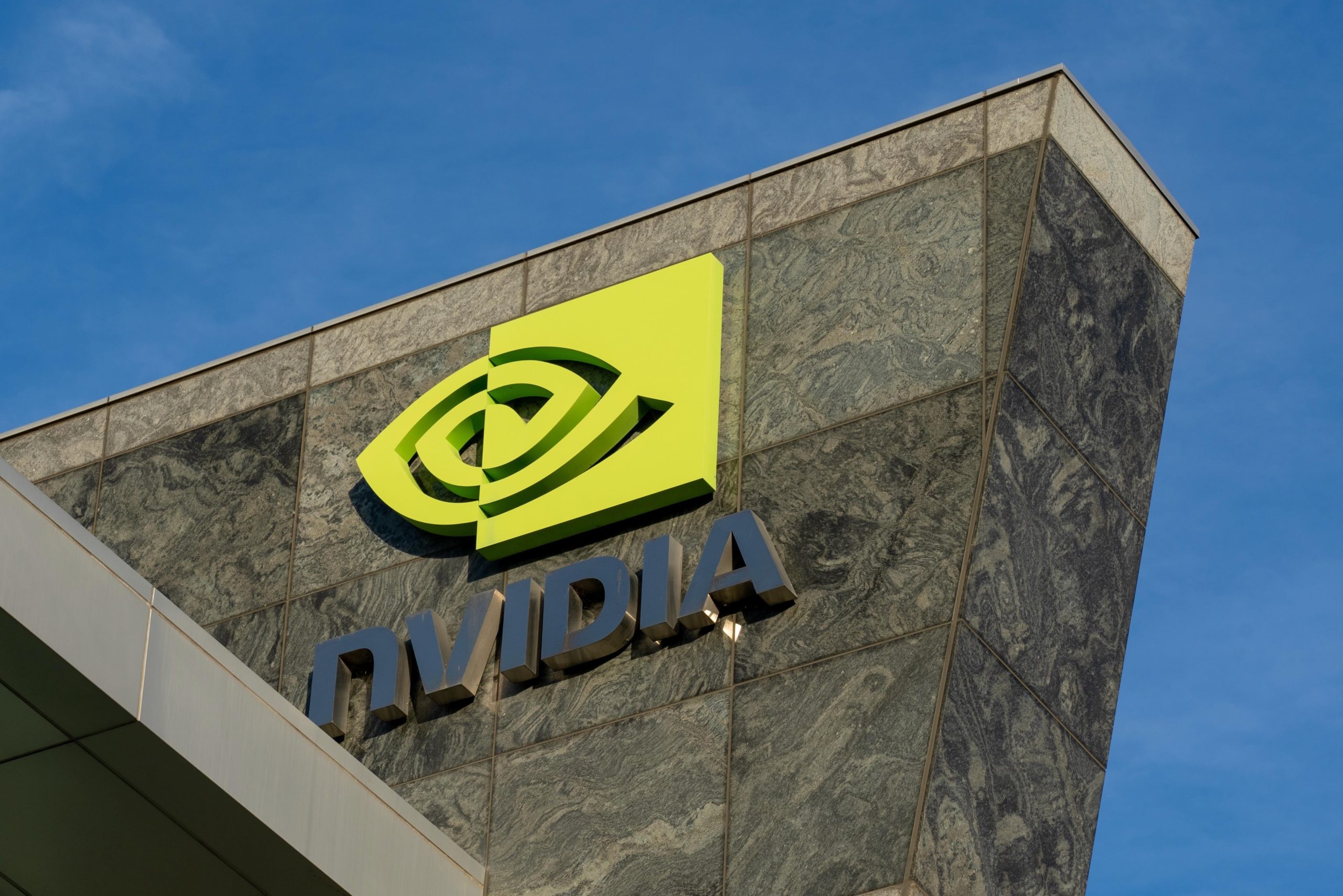 The NVIDIA sign