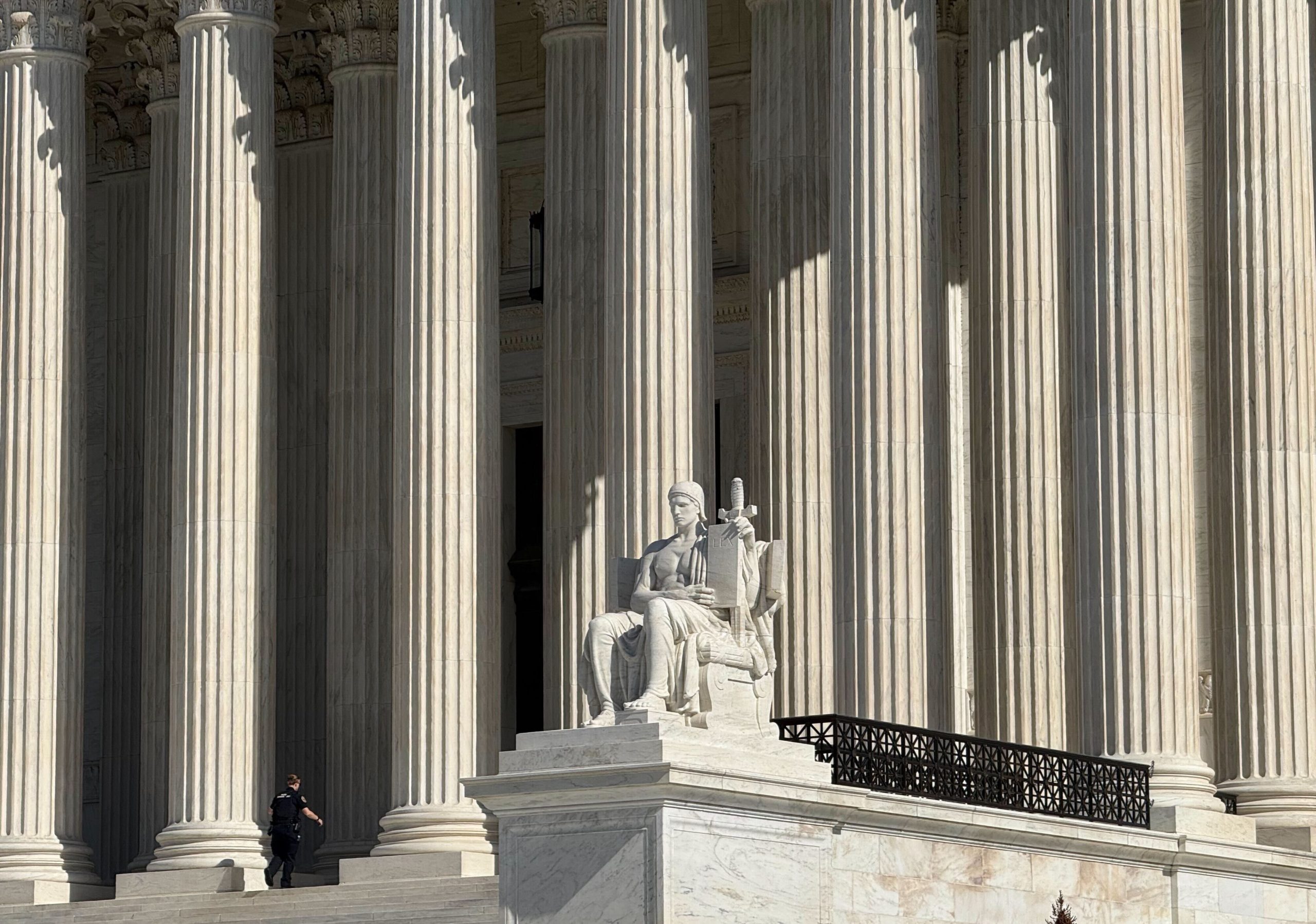 Statue in front of Supreme Court steps