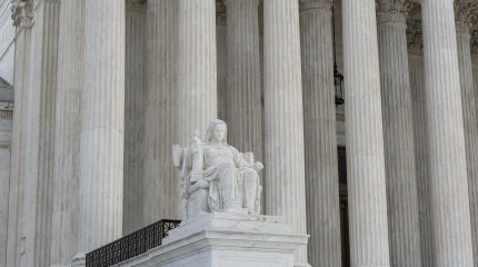 Statue outside the Supreme Court