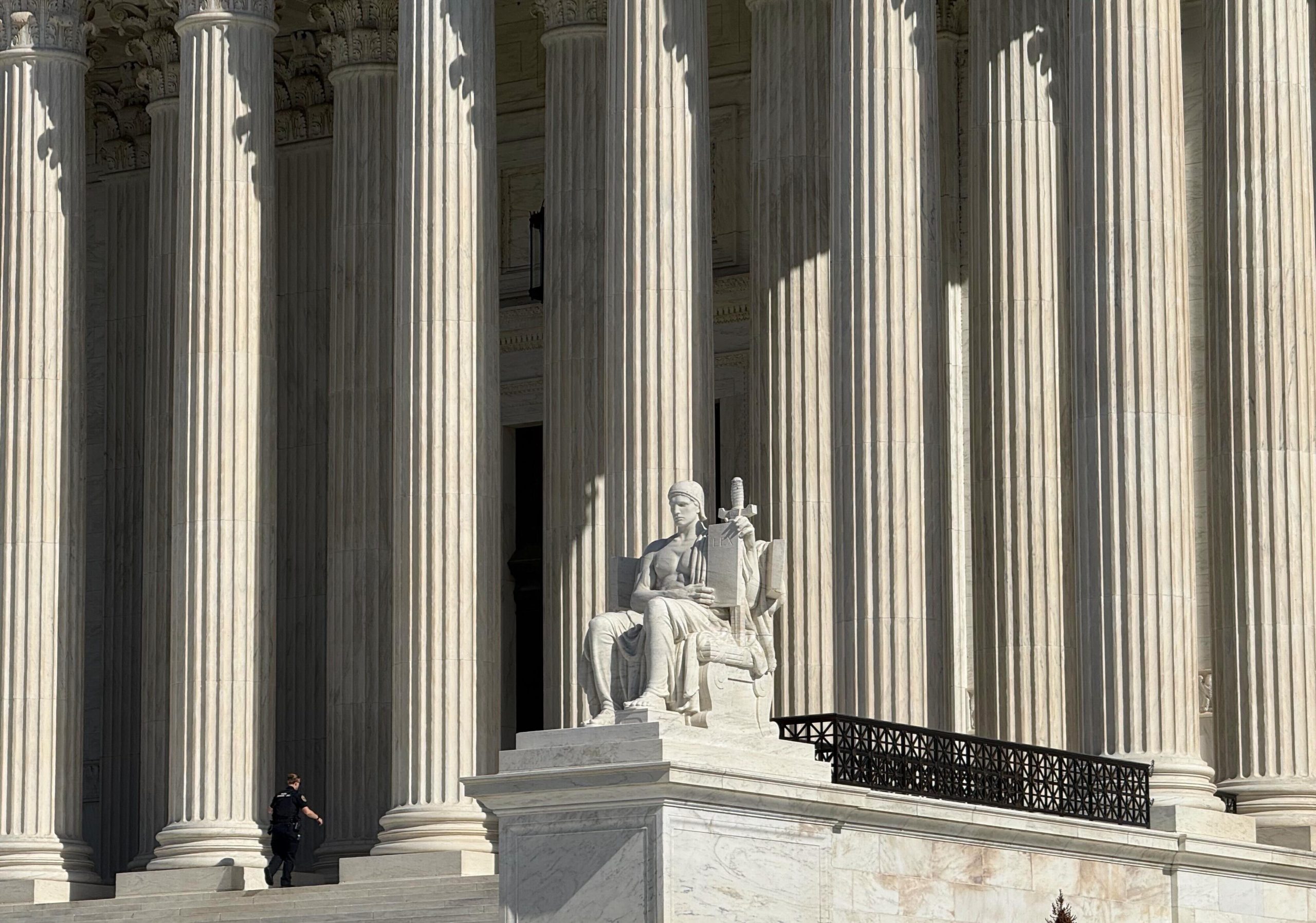 Statue in front of the Supreme Court steps