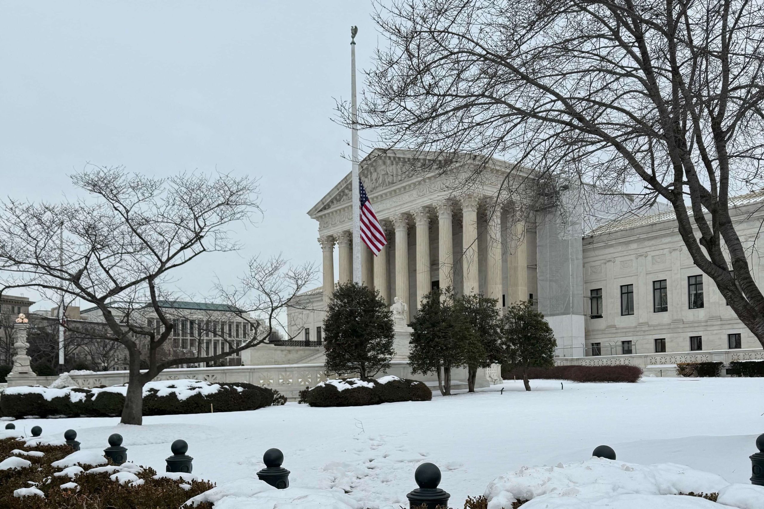 Supreme Court building in this snow