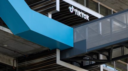 Building exterior with TikTok sign