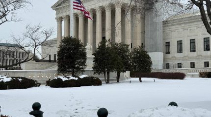 The Supreme Court in snow