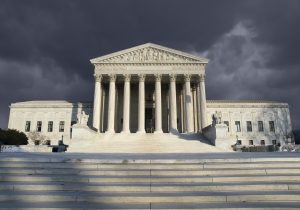 The Supreme Court under a cloudy sky