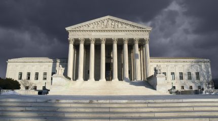 The Supreme Court under a cloudy sky